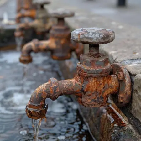 Stains on water taps