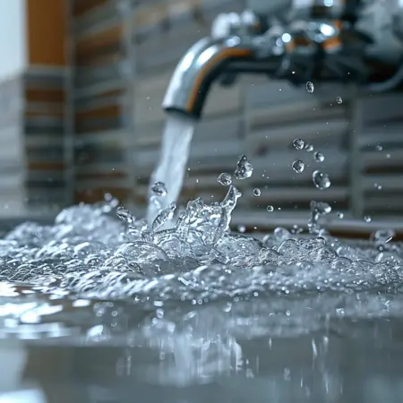 running water through drain