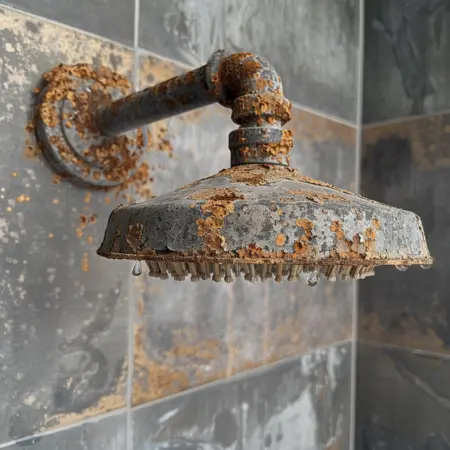 rusty shower head is not good option